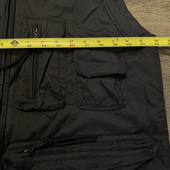 Bogner Men’s Vest Sz 40 Black Nylon Multi Pocket Zip Front Outdoor Layer Quilted - Picture 8 of 11